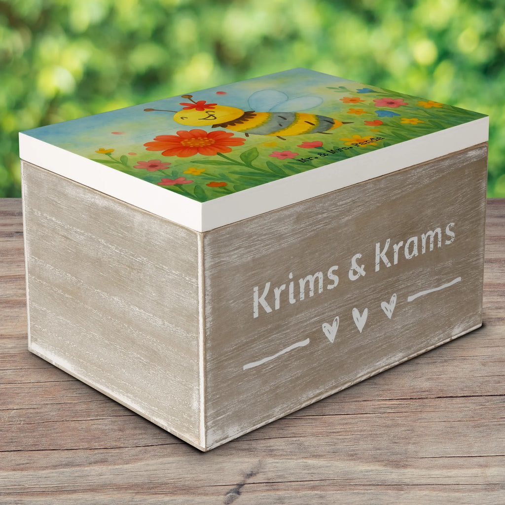 Holzkiste Biene Blume Design Geschenkdose, Schatzkiste, Erinnerungskiste, Kiste, Dekokiste, XXL, Schatulle, Holzkiste, Aufbewahrungsbox, Geschenkbox, Truhe, Erinnerungsbox, Biene, Wespe, Hummel