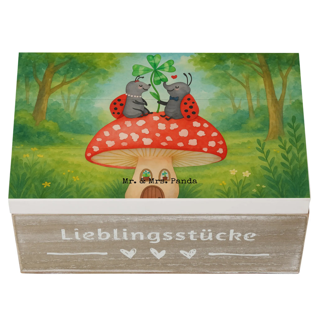 Holzkiste Marienkäfer Fliegenpilz Design Holzkiste, Kiste, Schatzkiste, Truhe, Schatulle, XXL, Erinnerungsbox, Erinnerungskiste, Dekokiste, Aufbewahrungsbox, Geschenkbox, Geschenkdose, Tiermotive, Gute Laune, lustige Sprüche, Tiere, Haus, Wohnung, zuhause, Fliegenpilz, Marienkäfer, Fleigenpilzhaus