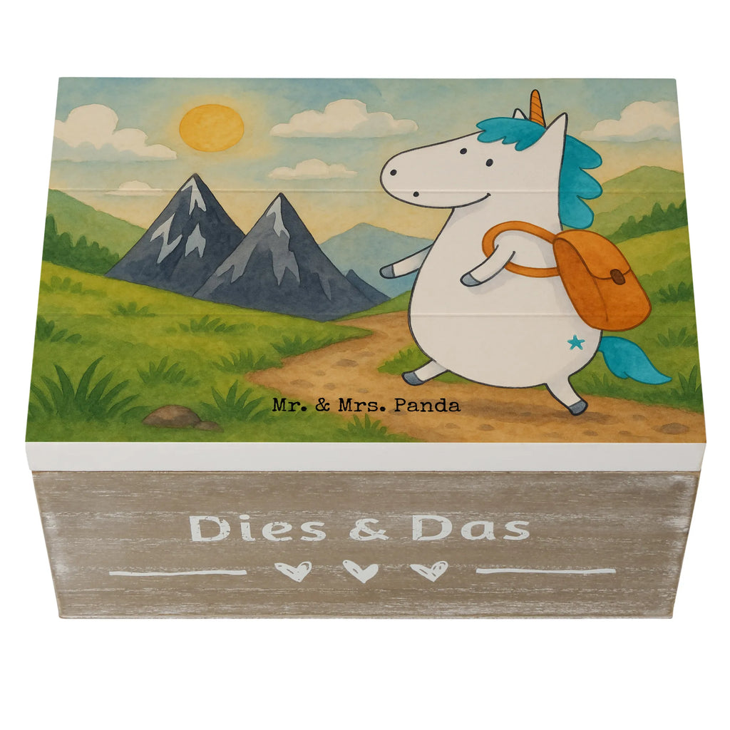 Holzkiste Einhorn Bergsteiger Design Erinnerungsbox, Schatulle, Kiste, Schatzkiste, Erinnerungskiste, Truhe, Holzkiste, Dekokiste, Aufbewahrungsbox, Geschenkbox, XXL, Geschenkdose, Einhorn, Einhörner, Einhorn Deko, Unicorn, Abenteurer, Abenteuer, Weltenbummler, Bergsteiger, Weltreise, Reisen, Urlaub, Berge, Entdecker