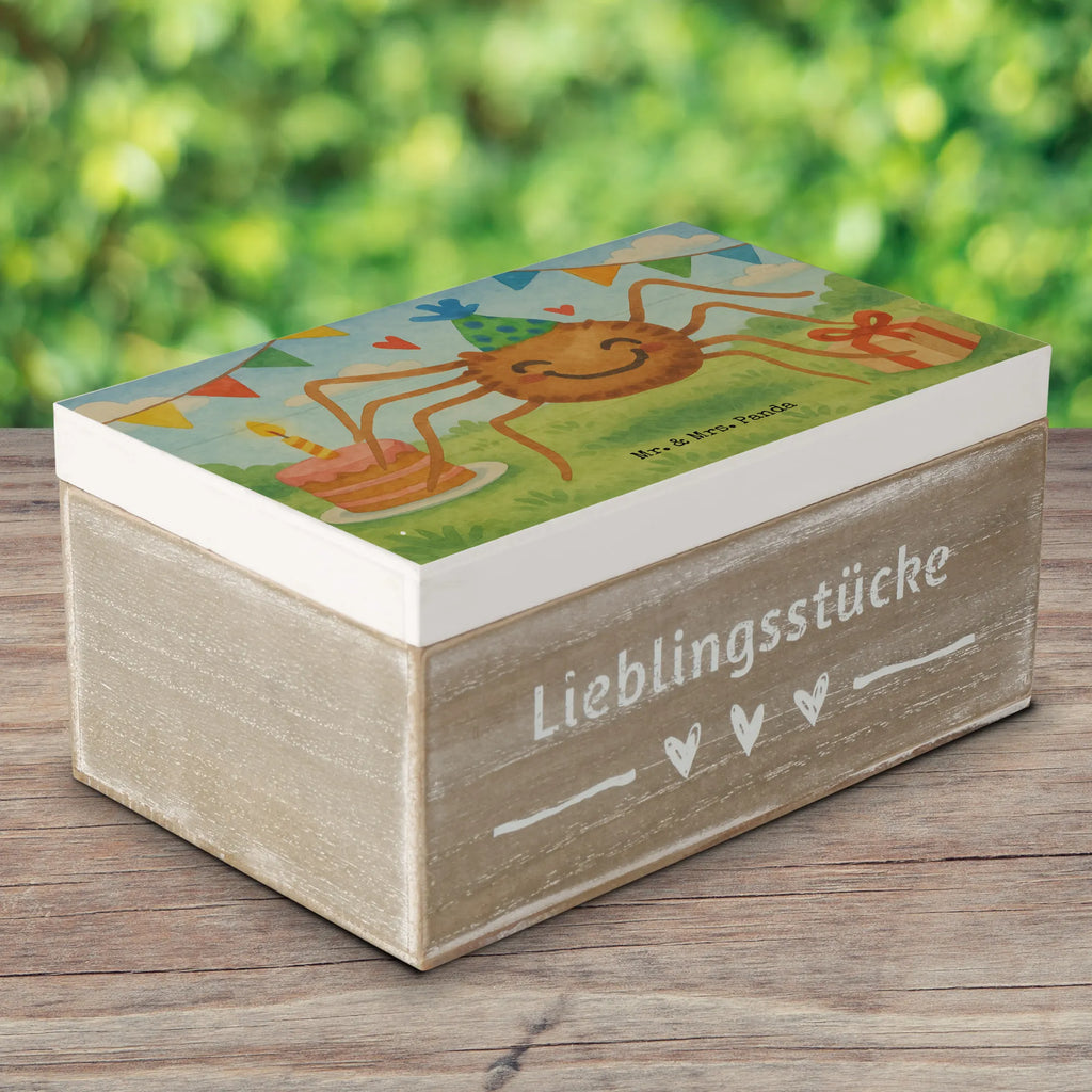 Wooden chest Spider Agathe Party Design Dekokiste, Erinnerungskiste, Kiste, Geschenkdose, Erinnerungsbox, Schatulle, Geschenkbox, Aufbewahrungsbox, Schatzkiste, Truhe, XXL, Holzkiste, Spinne Agathe, Spinne, Agathe, Videos, Merchandise, Motivation, Glück, Wunder, Selbstliebe