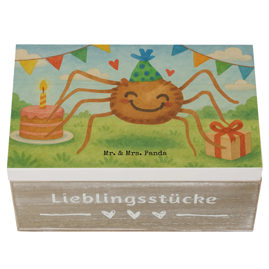 Wooden chest Spider Agathe Party Design Dekokiste, Erinnerungskiste, Kiste, Geschenkdose, Erinnerungsbox, Schatulle, Geschenkbox, Aufbewahrungsbox, Schatzkiste, Truhe, XXL, Holzkiste, Spinne Agathe, Spinne, Agathe, Videos, Merchandise, Motivation, Glück, Wunder, Selbstliebe