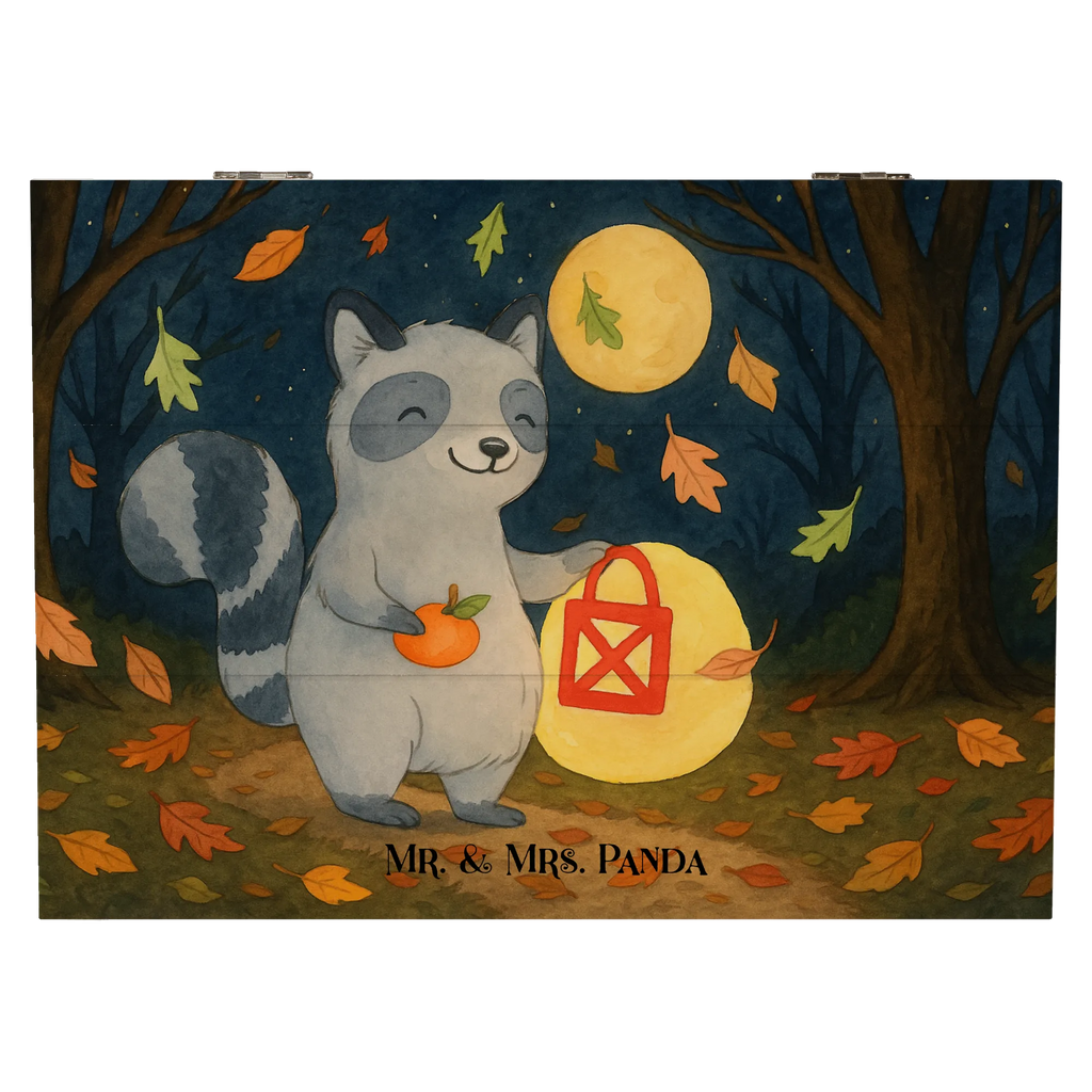 Holzkiste Waschbär Laterne Design Erinnerungskiste, Schatzkiste, Dekokiste, Holzkiste, Truhe, Erinnerungsbox, XXL, Kiste, Geschenkbox, Aufbewahrungsbox, Geschenkdose, Schatulle, Halloween, Deko, Martinssingen, Dekoration, Geschenke, Schenken, Laterne, Süßes sonst gibt's saures, Halloween Deko, Waschbär, Herbst, Trick or Treat