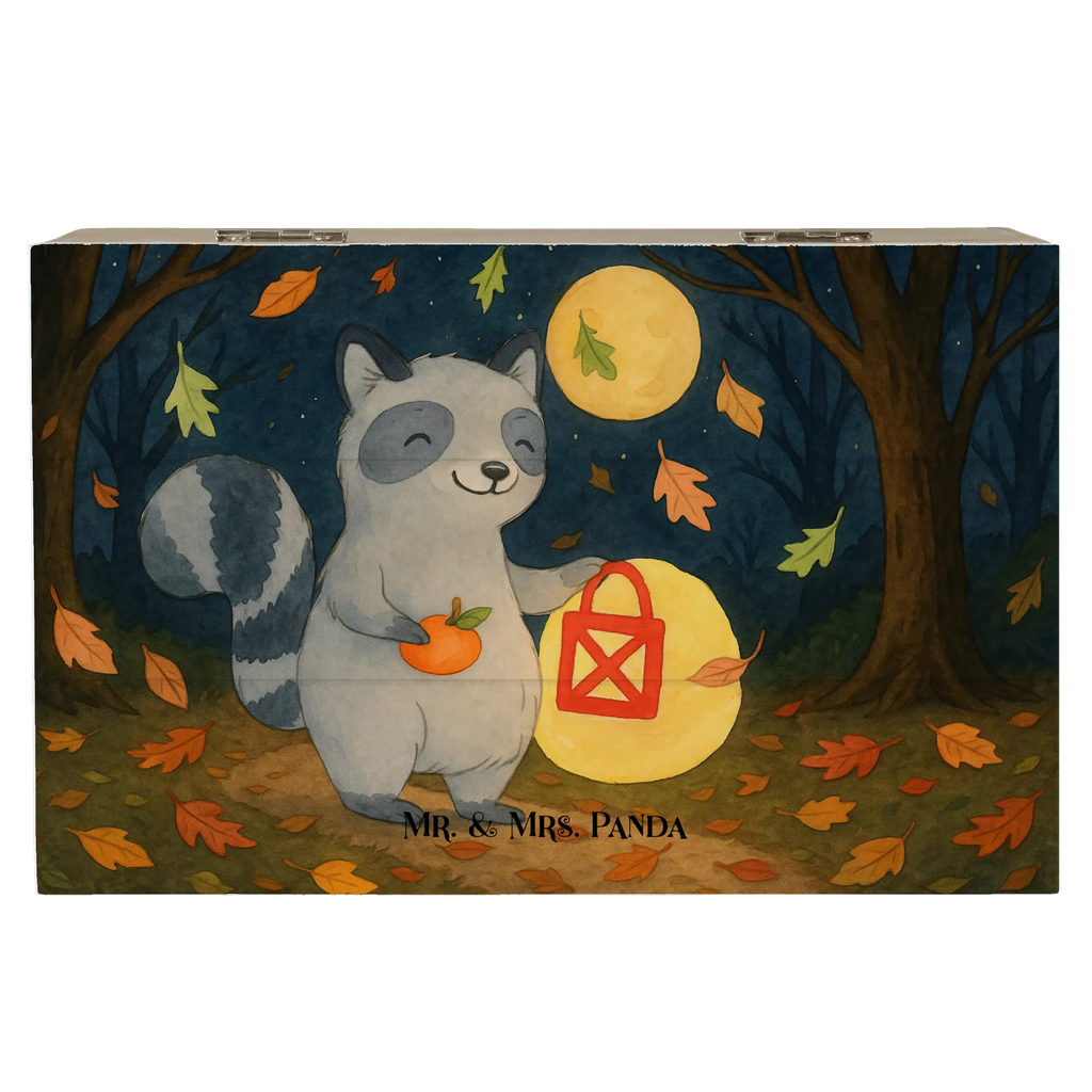 Holzkiste Waschbär Laterne Design Erinnerungskiste, Schatzkiste, Dekokiste, Holzkiste, Truhe, Erinnerungsbox, XXL, Kiste, Geschenkbox, Aufbewahrungsbox, Geschenkdose, Schatulle, Halloween, Deko, Martinssingen, Dekoration, Geschenke, Schenken, Laterne, Süßes sonst gibt's saures, Halloween Deko, Waschbär, Herbst, Trick or Treat