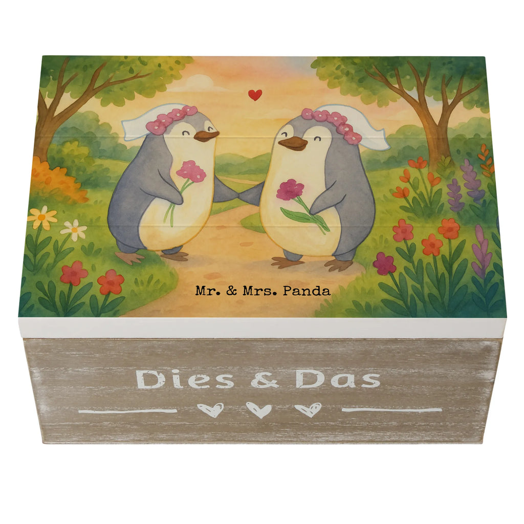 Holzkiste Pinguine Lesbian Pride Design Kiste, Schatulle, Dekokiste, Geschenkdose, Schatzkiste, Erinnerungsbox, XXL, Truhe, Holzkiste, Erinnerungskiste, Geschenkbox, Aufbewahrungsbox, Hochzeit, Hochzeitsgeschenk, Ehe, Hochzeitsfeier, Trauung, Trauungsgeschenk, Hochzeitskarte, Verlobungsfeier, Verlobungsgeschenk, Hochzeitsgeschenkideen, Hochzeitsgeschenke für Brautpaar, Gleichgeschlechtliche Hochzeit