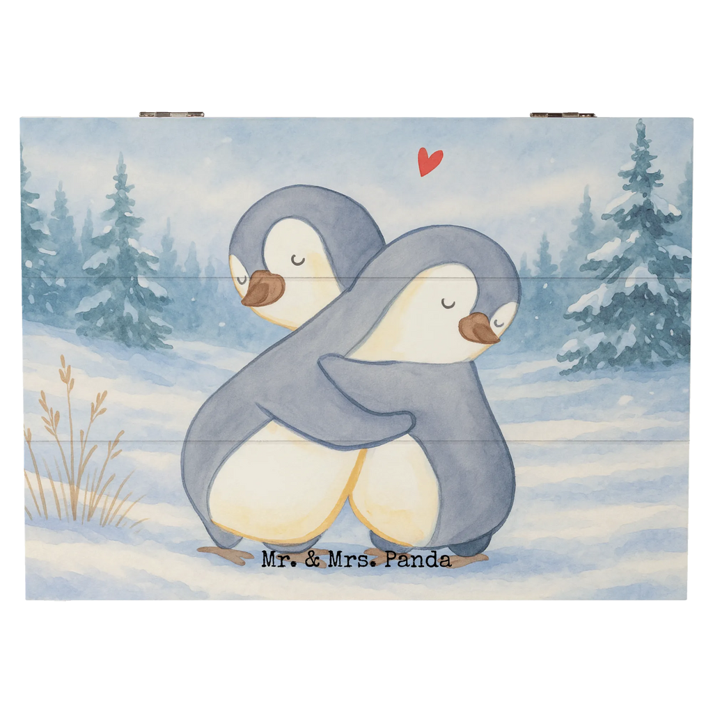 Holzkiste Pinguine Kuscheln Design Truhe, Holzkiste, Kiste, Geschenkdose, Aufbewahrungsbox, Erinnerungskiste, Schatulle, Schatzkiste, Geschenkbox, Dekokiste, XXL, Erinnerungsbox, Liebe, Partner, Freund, Freundin, Ehemann, Ehefrau, Heiraten, Verlobung, Heiratsantrag, Liebesgeschenk, Jahrestag, Hocheitstag, Valentinstag, Geschenk für Frauen, für Ehemann, Liebesbeweis, Geschenk für Partner, Hochzeitstag, für Männer, Mitbringsel, Geschenk für Freundin