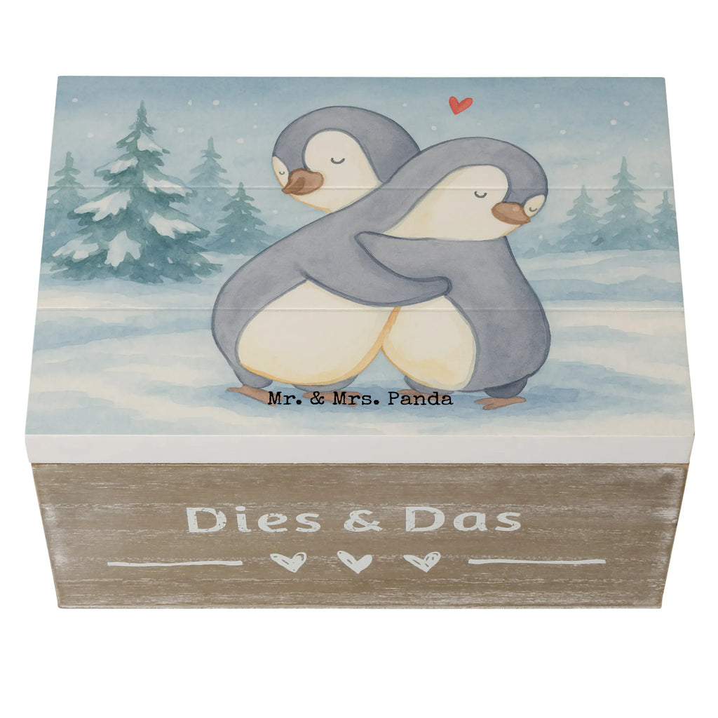 Holzkiste Pinguine Kuscheln Design Truhe, Geschenkdose, Aufbewahrungsbox, XXL, Erinnerungsbox, Erinnerungskiste, Schatzkiste, Geschenkbox, Kiste, Holzkiste, Schatulle, Dekokiste, Liebe, Partner, Freund, Freundin, Ehemann, Ehefrau, Heiraten, Verlobung, Heiratsantrag, Liebesgeschenk, Jahrestag, Hocheitstag, für Ehemann, Liebesbeweis, Mitbringsel, Geschenk für Freundin, Geschenk für Partner, für Männer, Geschenk für Frauen, Valentinstag, Hochzeitstag