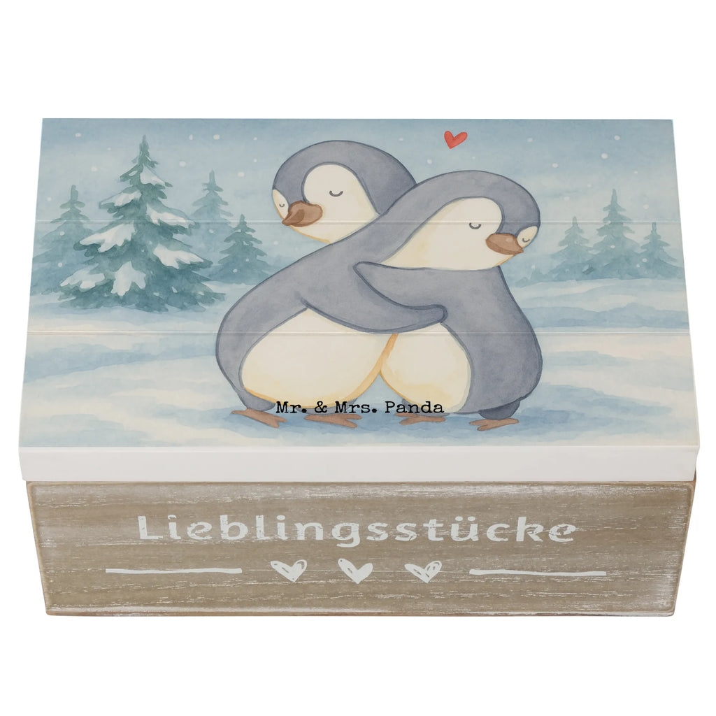 Holzkiste Pinguine Kuscheln Design Truhe, Geschenkdose, Aufbewahrungsbox, XXL, Erinnerungsbox, Erinnerungskiste, Schatzkiste, Geschenkbox, Kiste, Holzkiste, Schatulle, Dekokiste, Liebe, Partner, Freund, Freundin, Ehemann, Ehefrau, Heiraten, Verlobung, Heiratsantrag, Liebesgeschenk, Jahrestag, Hocheitstag, für Ehemann, Liebesbeweis, Mitbringsel, Geschenk für Freundin, Geschenk für Partner, für Männer, Geschenk für Frauen, Valentinstag, Hochzeitstag