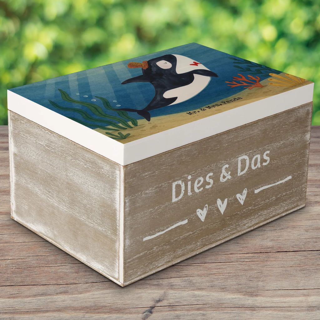 Holzkiste Orca Zylinder Design Schatulle, Holzkiste, XXL, Truhe, Dekokiste, Erinnerungsbox, Geschenkbox, Erinnerungskiste, Schatzkiste, Geschenkdose, Aufbewahrungsbox, Kiste, Meerestiere, Meer, Urlaub, Geburtstag, Konfetti, Glitzer, Fete, Fest, Feier, Orca, Narwal, Glückwunsch, Glitter