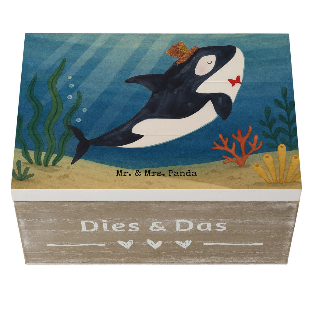 Holzkiste Orca Zylinder Design Schatulle, Holzkiste, XXL, Truhe, Dekokiste, Erinnerungsbox, Geschenkbox, Erinnerungskiste, Schatzkiste, Geschenkdose, Aufbewahrungsbox, Kiste, Meerestiere, Meer, Urlaub, Geburtstag, Konfetti, Glitzer, Fete, Fest, Feier, Orca, Narwal, Glückwunsch, Glitter
