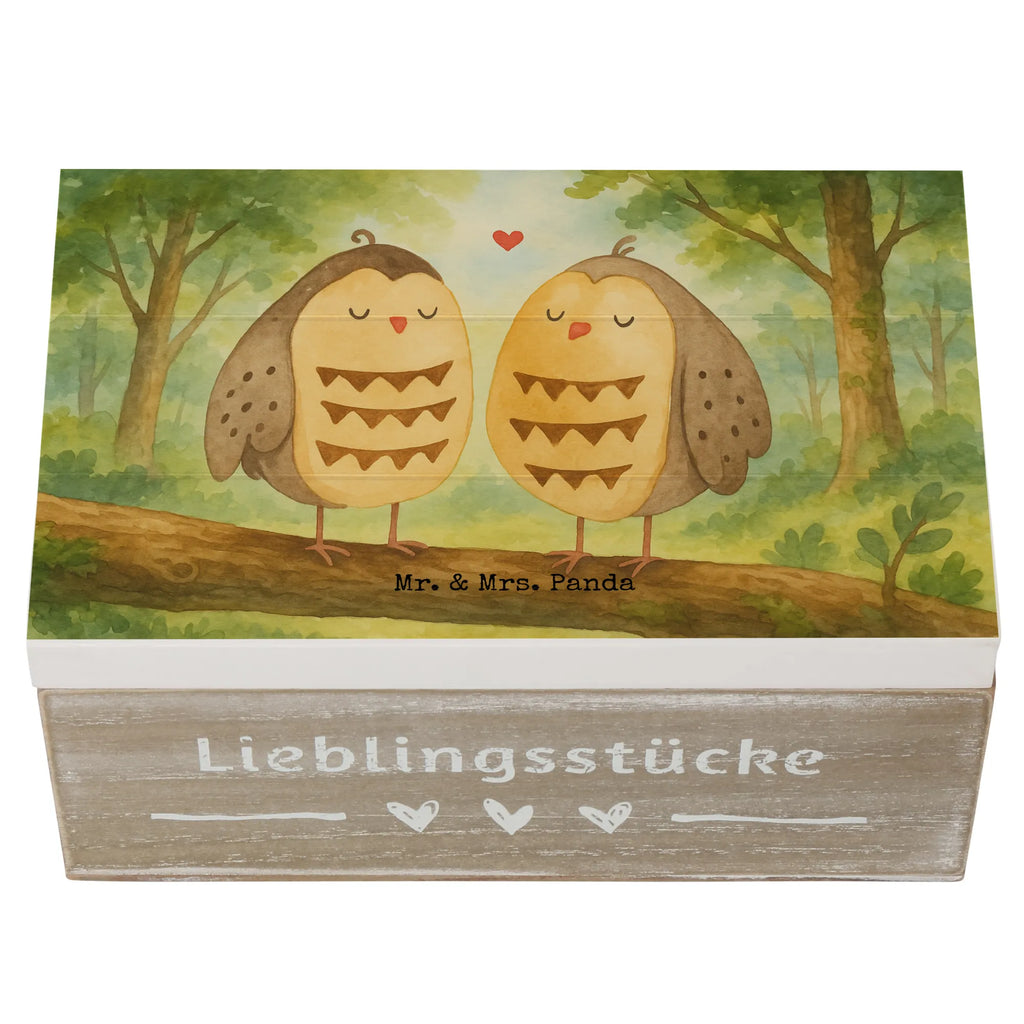 Holzkiste Eulen Liebe Design Erinnerungsbox, Geschenkbox, Kiste, Holzkiste, Schatulle, Truhe, XXL, Aufbewahrungsbox, Erinnerungskiste, Schatzkiste, Geschenkdose, Dekokiste, Eule, All you need is love, Hochzeit Spruch, Liebe, Owl, Freund, Wortspiel lustig, Eule Deko, Freundin Geschenk, Liebe Spruch