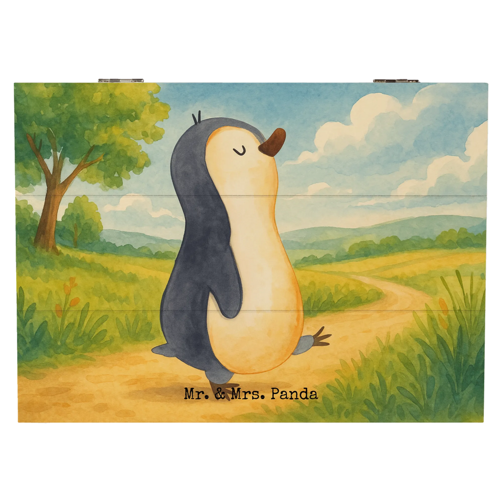 Holzkiste Pinguin marschieren Design Holzkiste, Erinnerungsbox, Erinnerungskiste, Kiste, Schatulle, Geschenkdose, Truhe, Geschenkbox, Schatzkiste, XXL, Dekokiste, Aufbewahrungsbox, Pinguin, Familie, Langschläfer, Pinguine, Frühaufsteher, Bruder, Schwester