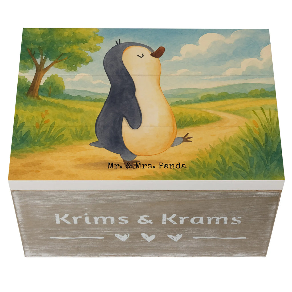 Holzkiste Pinguin marschieren Design Holzkiste, Erinnerungsbox, Erinnerungskiste, Kiste, Schatulle, Geschenkdose, Truhe, Geschenkbox, Schatzkiste, XXL, Dekokiste, Aufbewahrungsbox, Pinguin, Familie, Langschläfer, Pinguine, Frühaufsteher, Bruder, Schwester