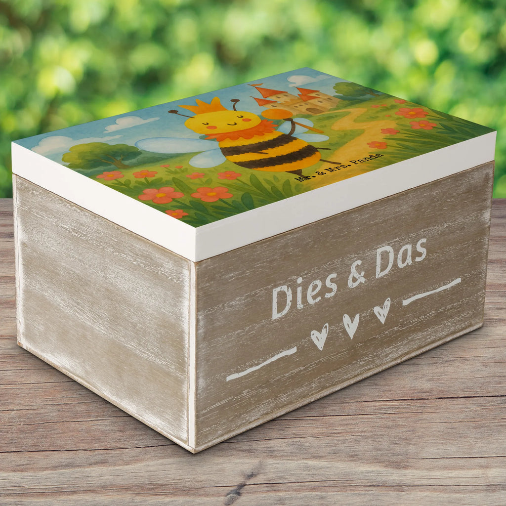 Holzkiste Biene König Design Kiste, Geschenkbox, Holzkiste, Truhe, Schatulle, Aufbewahrungsbox, Schatzkiste, Geschenkdose, Erinnerungskiste, Dekokiste, XXL, Erinnerungsbox, Biene, Wespe, Hummel