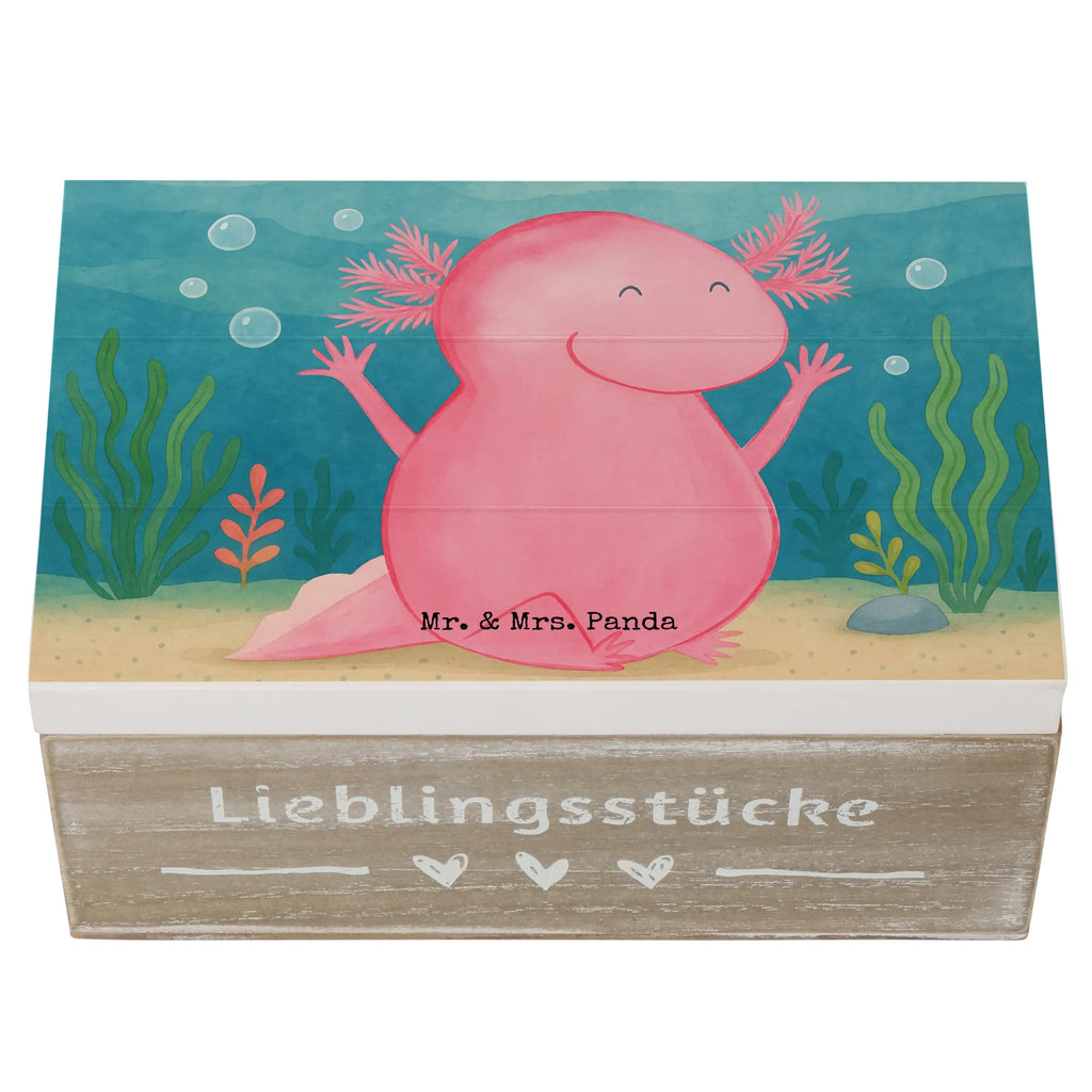 Skrzynia drewniana Axolotl Hurra Design Kiste, XXL, Geschenkdose, Holzkiste, Erinnerungskiste, Truhe, Erinnerungsbox, Schatzkiste, Schatulle, Dekokiste, Aufbewahrungsbox, Geschenkbox, Axolotl, Molch, Spaß, fröhlich, Schwanzlurch, Lurche, Axolot, Lurch, Zufriedenheit, Freude, Motivation