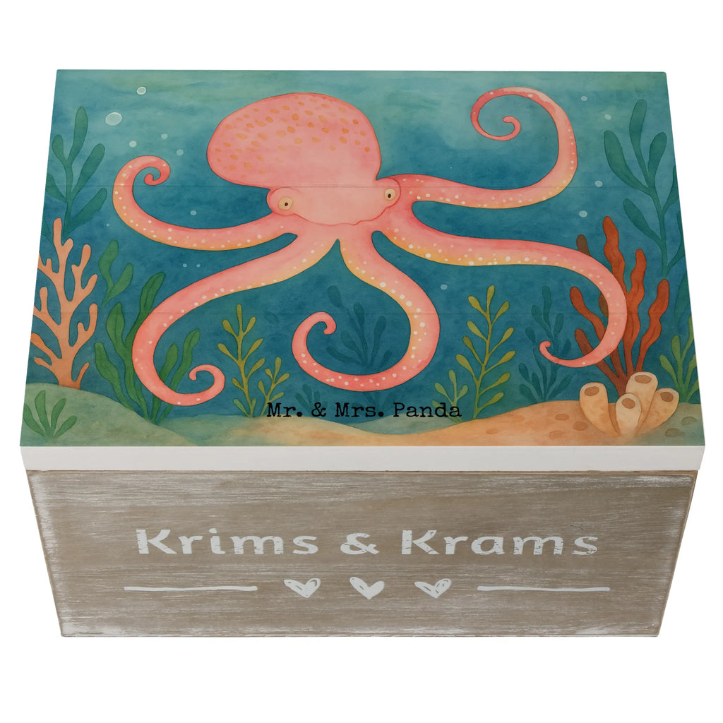 Skrzynia drewniana Ośmiornica Design Aufbewahrungsbox, Geschenkbox, Kiste, Geschenkdose, Schatulle, Truhe, Dekokiste, Holzkiste, Schatzkiste, Erinnerungsbox, XXL, Erinnerungskiste, Tiermotive, Gute Laune, lustige Sprüche, Tiere, Ozean, Wasser, Meer, Meerestier, Tintenfisch, Krake, Arme
