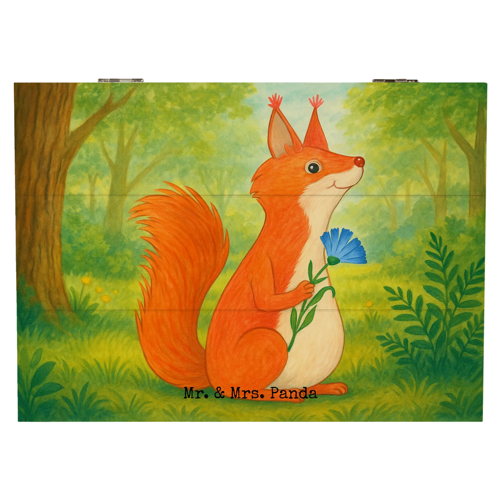 Wooden chest Squirrel flower Design Schatzkiste, Erinnerungsbox, XXL, Schatulle, Geschenkbox, Kiste, Holzkiste, Truhe, Dekokiste, Erinnerungskiste, Geschenkdose, Aufbewahrungsbox, Tiermotive, Gute Laune, lustige Sprüche, Tiere, Spaß, Eichhorn, Lachen, Eichhörnchen, Spruch positiv, Spruch Deko, Motivation Sprüche, Motivation Bilder, glücklich Spruch