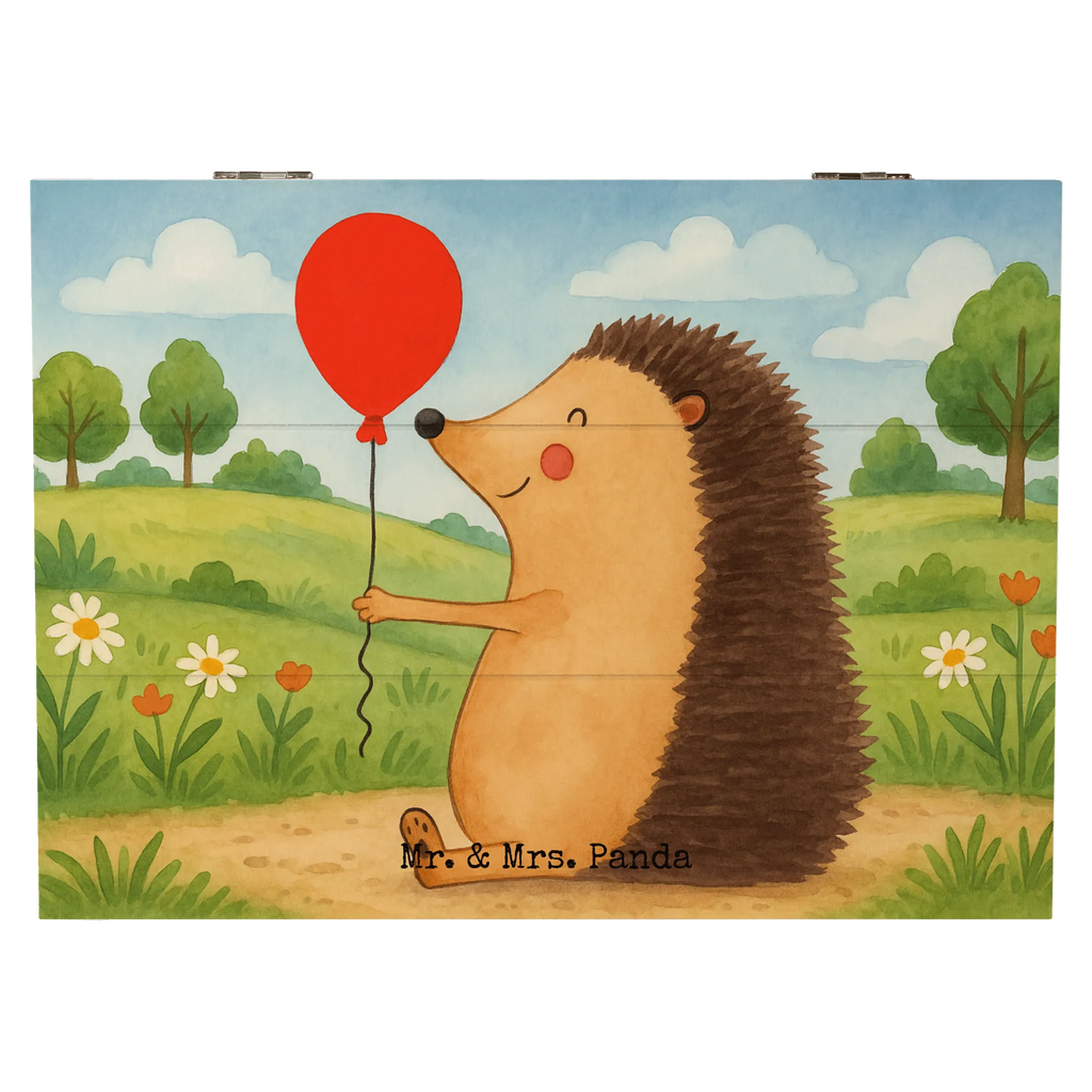 Holzkiste Igel Luftballon Design Dekokiste, Holzkiste, Kiste, Schatulle, Aufbewahrungsbox, Erinnerungsbox, XXL, Geschenkdose, Schatzkiste, Truhe, Erinnerungskiste, Geschenkbox, Tiermotive, Gute Laune, lustige Sprüche, Tiere, Igel, Glückwunsch, Herzlichen Glückwunsch, Ballon, Geburtstag, Geburtstagskind, Happy Birthday