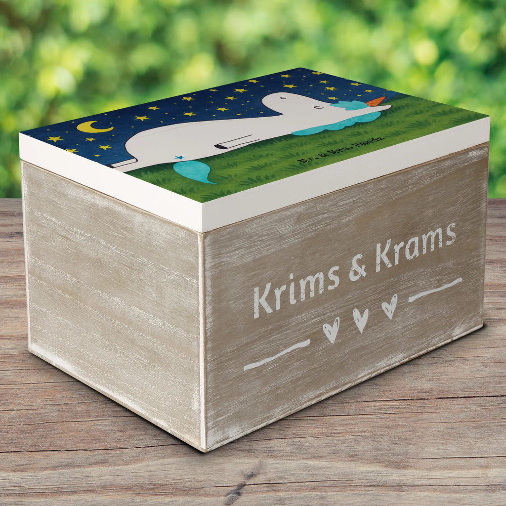 Holzkiste Einhorn Sternenhimmel Design Truhe, Schatulle, Erinnerungskiste, Holzkiste, Schatzkiste, Erinnerungsbox, Kiste, Aufbewahrungsbox, Dekokiste, Geschenkbox, Geschenkdose, XXL, Einhorn, Einhörner, Einhorn Deko, Unicorn, Dachschaden, Sternenhimmel, Verrückt, Sterne