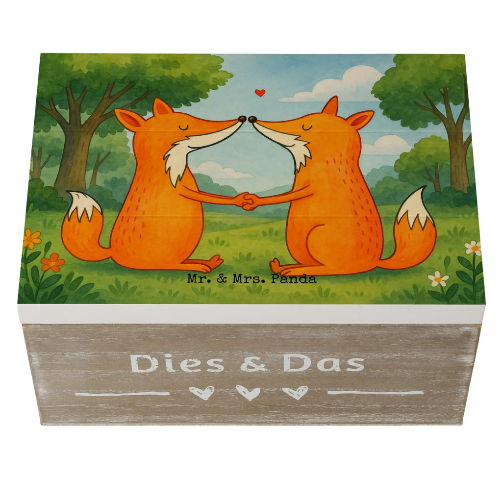 Holzkiste Füchse Liebe Design Schatzkiste, Dekokiste, XXL, Geschenkbox, Erinnerungsbox, Aufbewahrungsbox, Geschenkdose, Schatulle, Kiste, Truhe, Erinnerungskiste, Holzkiste, Fuchs, Liebespaar, Ehemann, Füchse, Verlobte, Freundin, Partner, Ehefrau, Ehe, Liebesbeweis, Paar, Fox, Liebe, Freund
