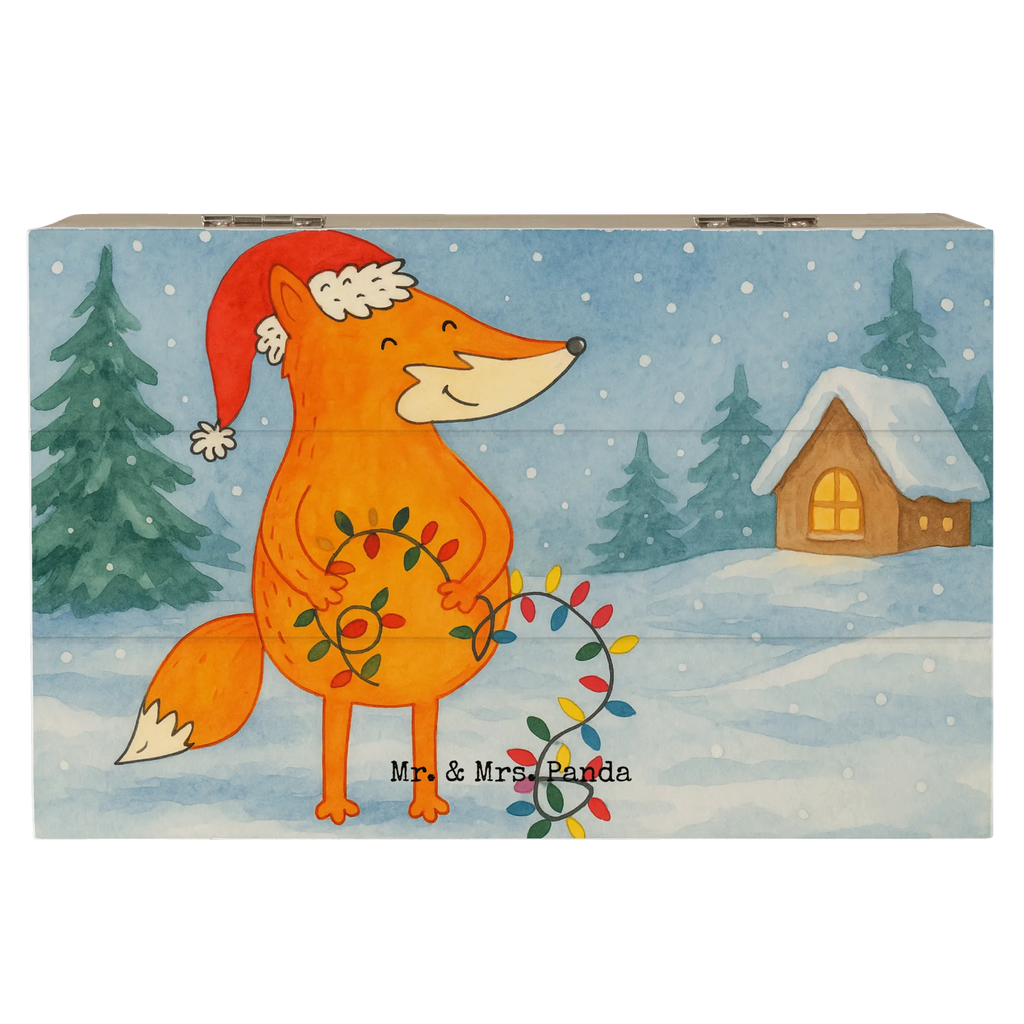 Holzkiste Fuchs Weihnachten Design Geschenkbox, Holzkiste, Aufbewahrungsbox, Erinnerungskiste, XXL, Erinnerungsbox, Schatulle, Geschenkdose, Kiste, Dekokiste, Truhe, Schatzkiste, Winter, Weihnachten, Weihnachtsdeko, Nikolaus, Advent, Heiligabend, Wintermotiv, Fuchs, Weihnachtsmann, Geschenk Weihnachten, Weihnachtszeit, Spruch schön, Füchse