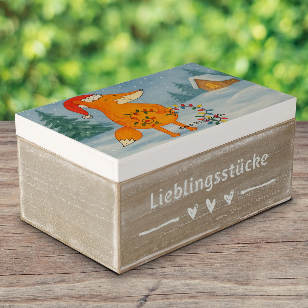 Holzkiste Fuchs Weihnachten Design Geschenkbox, Holzkiste, Aufbewahrungsbox, Erinnerungskiste, XXL, Erinnerungsbox, Schatulle, Geschenkdose, Kiste, Dekokiste, Truhe, Schatzkiste, Winter, Weihnachten, Weihnachtsdeko, Nikolaus, Advent, Heiligabend, Wintermotiv, Fuchs, Weihnachtsmann, Geschenk Weihnachten, Weihnachtszeit, Spruch schön, Füchse