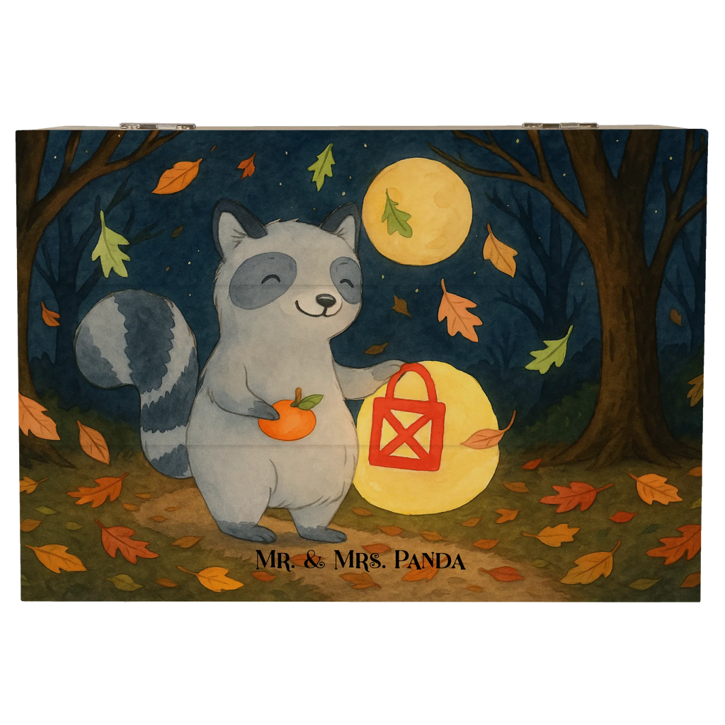Holzkiste Waschbär Laterne Design Erinnerungskiste, Schatzkiste, Dekokiste, Holzkiste, Truhe, Erinnerungsbox, XXL, Kiste, Geschenkbox, Aufbewahrungsbox, Geschenkdose, Schatulle, Halloween, Deko, Martinssingen, Dekoration, Geschenke, Schenken, Laterne, Süßes sonst gibt's saures, Halloween Deko, Waschbär, Herbst, Trick or Treat