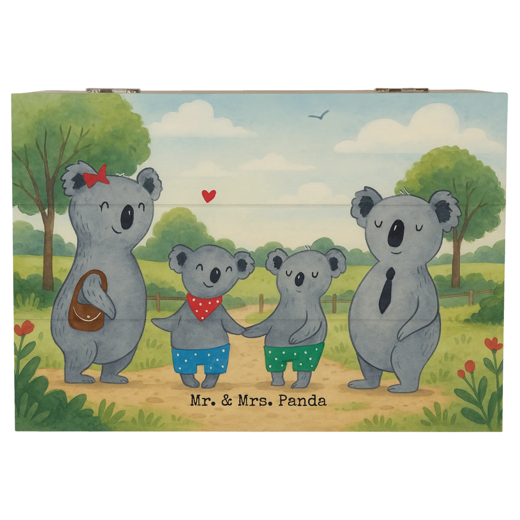 Holzkiste Koala Familie zwei Design Schatzkiste, Erinnerungskiste, Erinnerungsbox, Geschenkdose, Kiste, Holzkiste, XXL, Schatulle, Dekokiste, Aufbewahrungsbox, Geschenkbox, Truhe, Familie, Vatertag, Muttertag, Bruder, Schwester, Mama, Papa, Oma, Opa, Koalabär, Koala, beste Familie, Lieblingsfamilie, Familienzeit, Familienleben, Koalafamilie