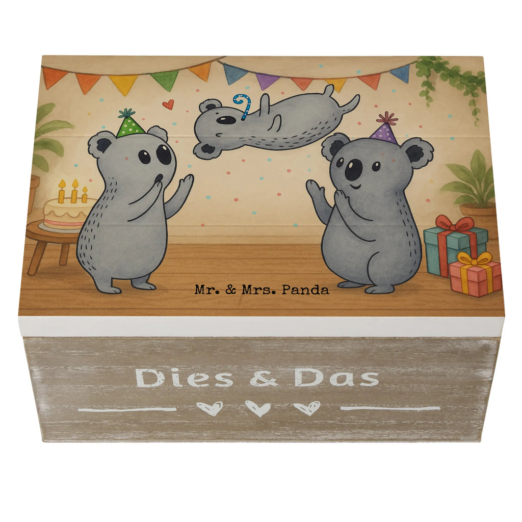 Holzkiste Koalas Geburtstag Design Truhe, Erinnerungskiste, Erinnerungsbox, Geschenkbox, Aufbewahrungsbox, Kiste, Schatulle, Schatzkiste, XXL, Dekokiste, Holzkiste, Geschenkdose, Geburtstag, Geburtstagsgeschenk, Geschenk, Happy Birthday, Geburtstage, Koala, Geburtstagsfeier