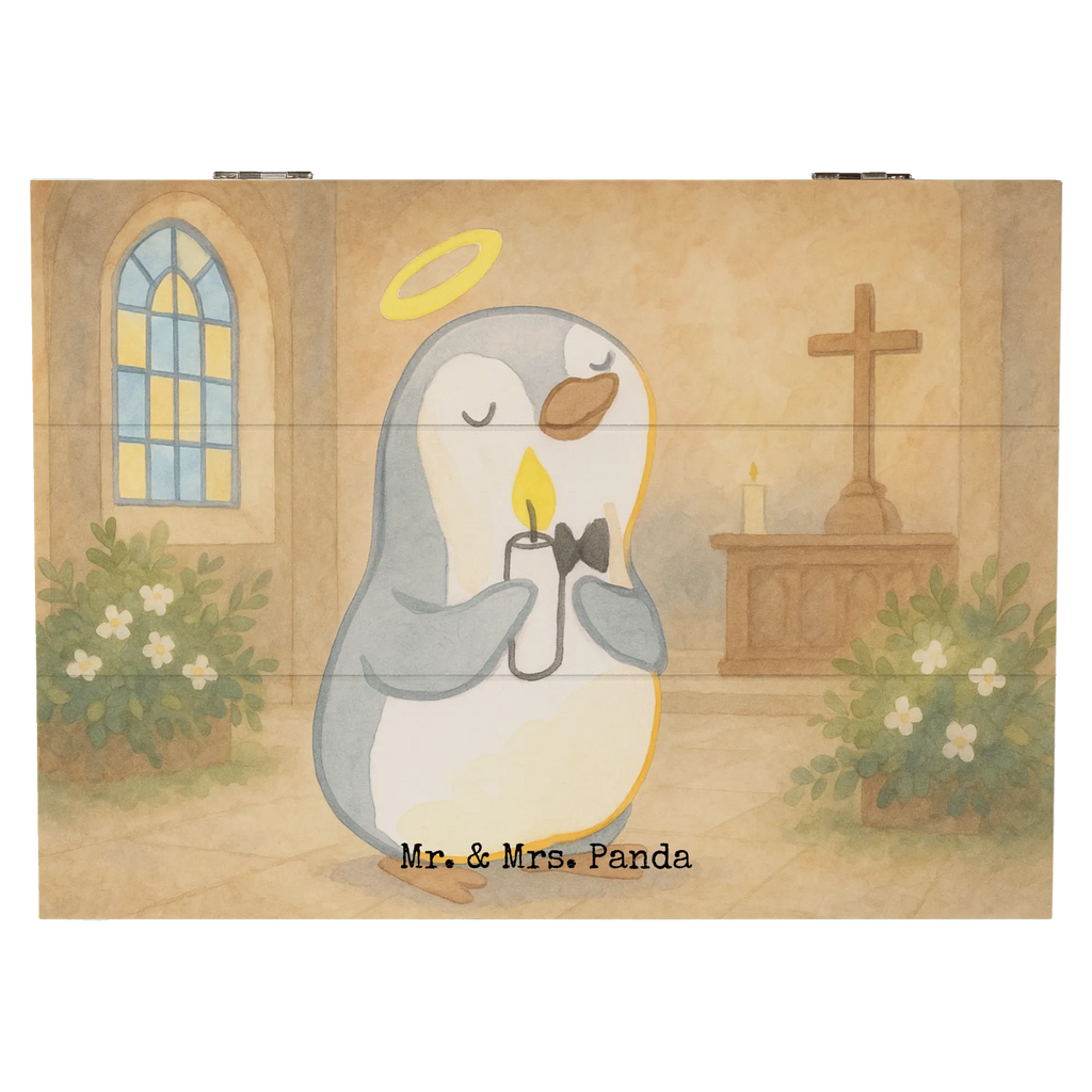 Wooden chest penguin communion Design Erinnerungskiste, Geschenkbox, Holzkiste, Schatulle, Schatzkiste, Dekokiste, Aufbewahrungsbox, Erinnerungsbox, Kiste, XXL, Truhe, Geschenkdose, Konfirmation, Kommunion, Jugendweihe, Konfirmation Geschenk, Kommunion Dankeschön, Glauben, Kommunion Geschenk, Sonnenschein