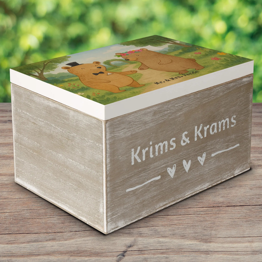 Wooden chest bears marriage Design Geschenkbox, Erinnerungskiste, Aufbewahrungsbox, Holzkiste, Kiste, Truhe, Dekokiste, XXL, Erinnerungsbox, Schatzkiste, Schatulle, Geschenkdose, Hochzeit, Hochzeitsgeschenk, Ehe, Hochzeitsfeier, Trauung, Trauungsgeschenk, Hochzeitskarte, Verlobungsfeier, Verlobungsgeschenk, Hochzeitsgeschenkideen, Hochzeitsgeschenke für Brautpaar, Hochzeitstag, Geschenk zur Hochzeit