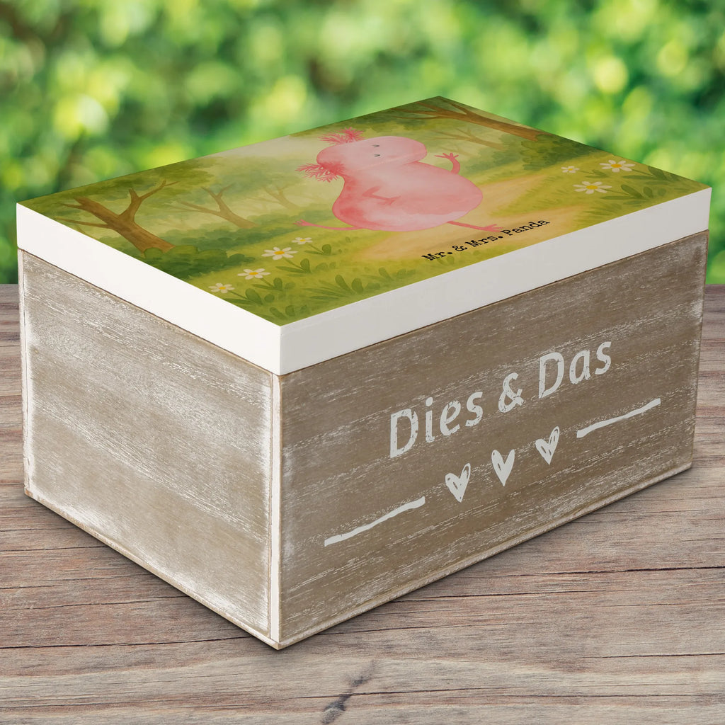 Wooden chest axolotl Dance Design Kiste, Truhe, Geschenkdose, Dekokiste, Holzkiste, XXL, Aufbewahrungsbox, Erinnerungsbox, Geschenkbox, Schatulle, Erinnerungskiste, Schatzkiste, Axolotl, Molch, Axolot, beste Freundin, Sterne, verrückt, Lurche, Freundin, Lurch, Dachschaden, Schwanzlurch