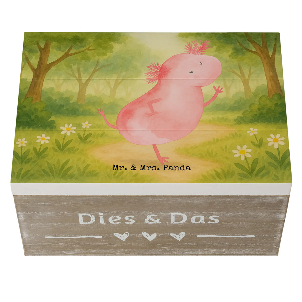 Wooden chest axolotl Dance Design Kiste, Truhe, Geschenkdose, Dekokiste, Holzkiste, XXL, Aufbewahrungsbox, Erinnerungsbox, Geschenkbox, Schatulle, Erinnerungskiste, Schatzkiste, Axolotl, Molch, Axolot, beste Freundin, Sterne, verrückt, Lurche, Freundin, Lurch, Dachschaden, Schwanzlurch