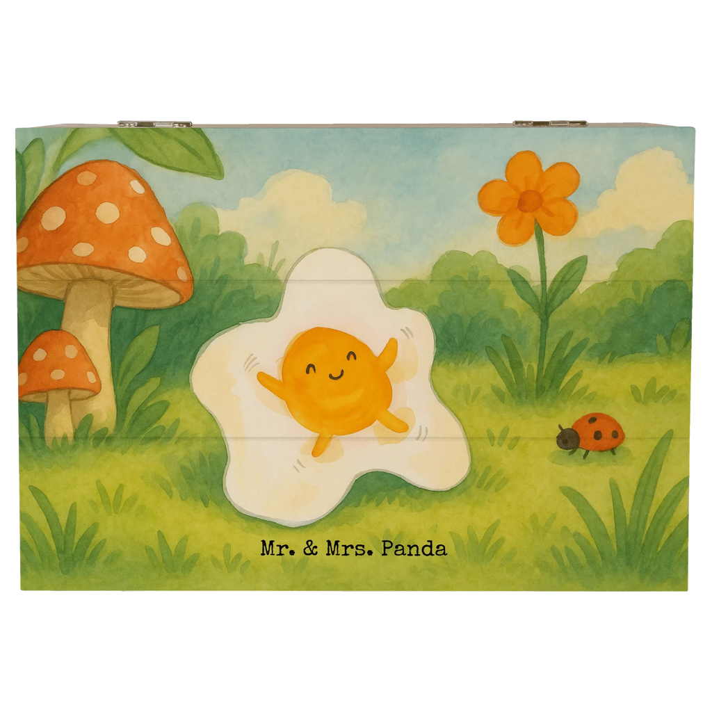 Holzkiste Spiegelei Ei Design Aufbewahrungsbox, Erinnerungsbox, Schatulle, Truhe, Geschenkdose, Holzkiste, Erinnerungskiste, Kiste, Geschenkbox, Schatzkiste, XXL, Dekokiste, Tiermotive, Gute Laune, lustige Sprüche, Tiere, Glücklich, Tag, Ei, Spiegelei, Schön, Liebe