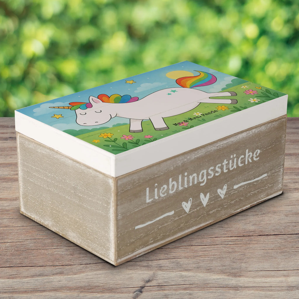Holzkiste Einhorn Happy Design XXL, Kiste, Aufbewahrungsbox, Truhe, Geschenkdose, Erinnerungskiste, Holzkiste, Dekokiste, Schatulle, Erinnerungsbox, Geschenkbox, Schatzkiste, Einhorn, Einhörner, Einhorn Deko, Unicorn, Spaß, spannend, glücklich, Lachen, Lebensfreude, witzig, fröhlich, Freude, Lächeln