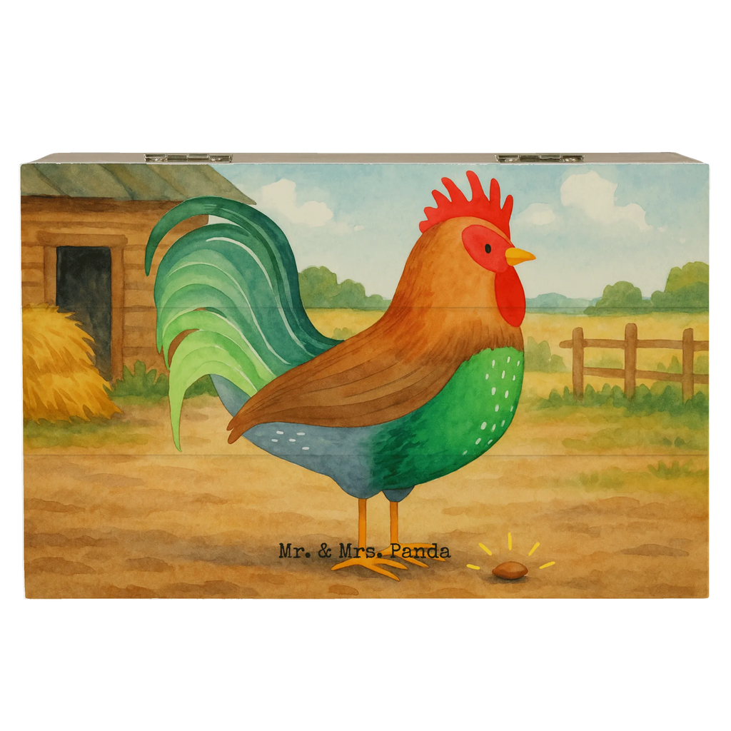 Holzkiste Hahn Korn Design Truhe, Holzkiste, Geschenkdose, XXL, Schatulle, Aufbewahrungsbox, Geschenkbox, Erinnerungsbox, Erinnerungskiste, Dekokiste, Kiste, Schatzkiste, Bauernhof, Hoftiere, Landwirt, Landwirtin, Eier, Natur, Korn, Henne, Hahn