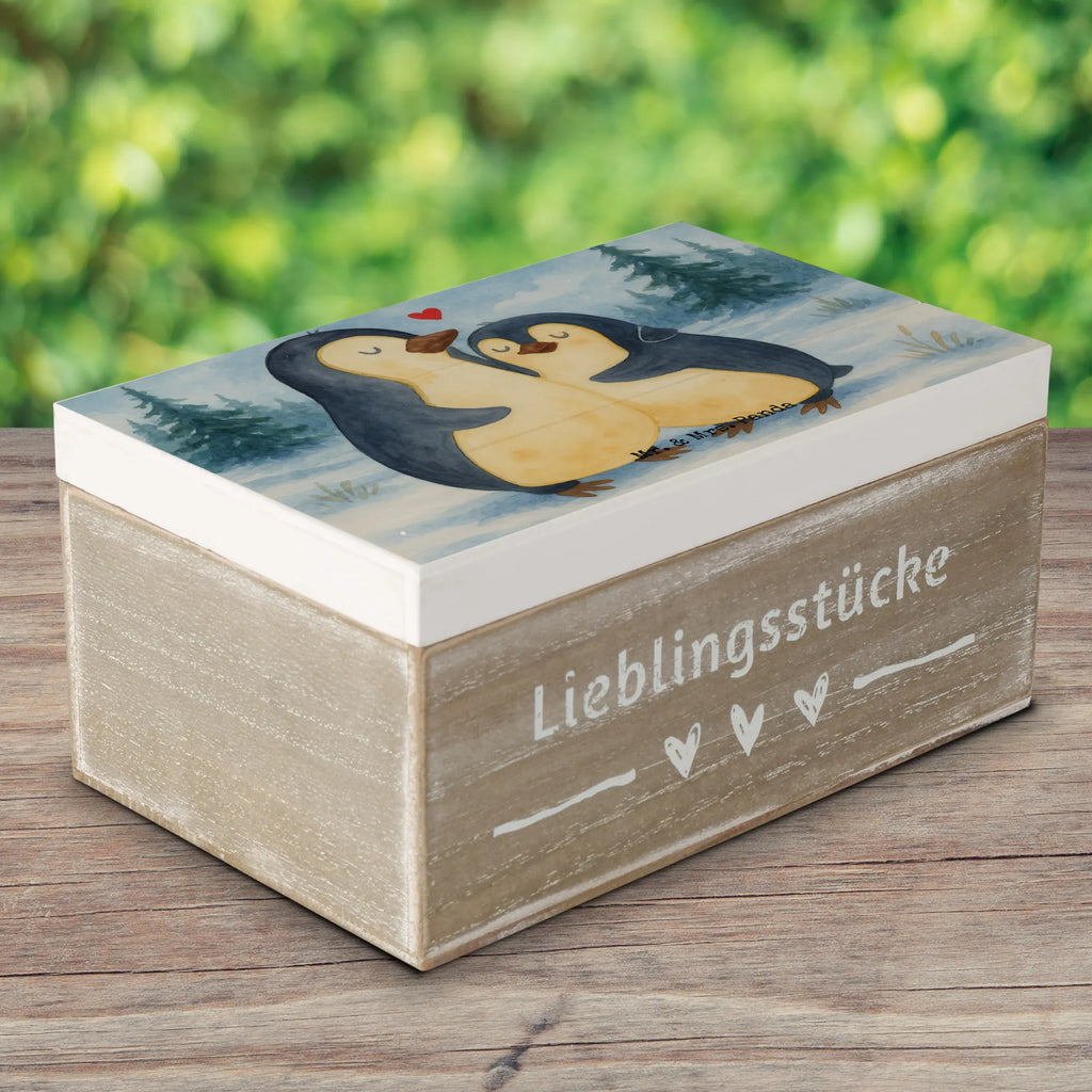 Holzkiste Pinguin umarmen Design Erinnerungsbox, Schatzkiste, Truhe, Geschenkdose, Geschenkbox, Dekokiste, Holzkiste, Kiste, Schatulle, XXL, Erinnerungskiste, Aufbewahrungsbox, Pinguin, Liebespaar, Hochzeitstag, Verlobung, Hochzeitsgeschenk, Liebe, Liebesbeweis, Liebesgeschenk, Jahrestag, Hochzeit