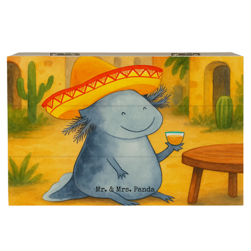 Holzkiste Axolotl Tequila Design Dekokiste, Erinnerungskiste, Geschenkbox, Schatzkiste, Truhe, Kiste, Schatulle, Geschenkdose, Aufbewahrungsbox, Erinnerungsbox, XXL, Holzkiste, Axolotl, Molch, Lurche, Feuerdrache, Schwanzlurch, Mexiko, Sombrero, Zitrone, Lurch, Tequila, Feuersalamander, Axolot, Spruch, Motivation, Mexico