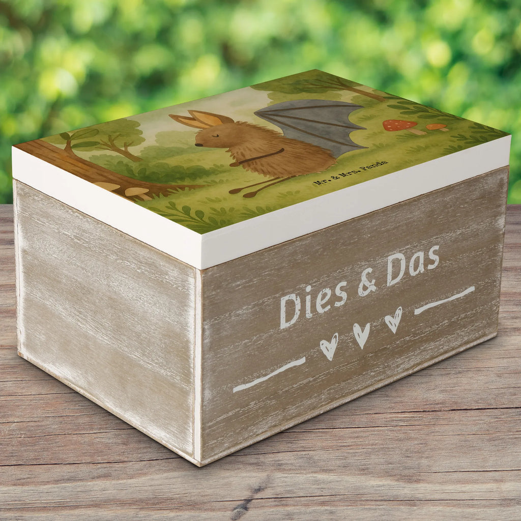 Holzkiste Fledermaus Sitzen Design