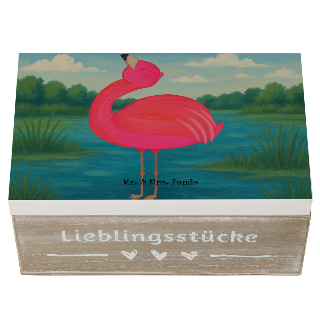 Holzkiste Flamingo Stolz Design Schatulle, Holzkiste, XXL, Geschenkdose, Dekokiste, Erinnerungsbox, Geschenkbox, Truhe, Aufbewahrungsbox, Erinnerungskiste, Schatzkiste, Kiste, Flamingo, Selbstliebe, Selbstakzeptanz, Tochter, Freundin, Schwester, Mama, beste Freundin, Freude, stolz