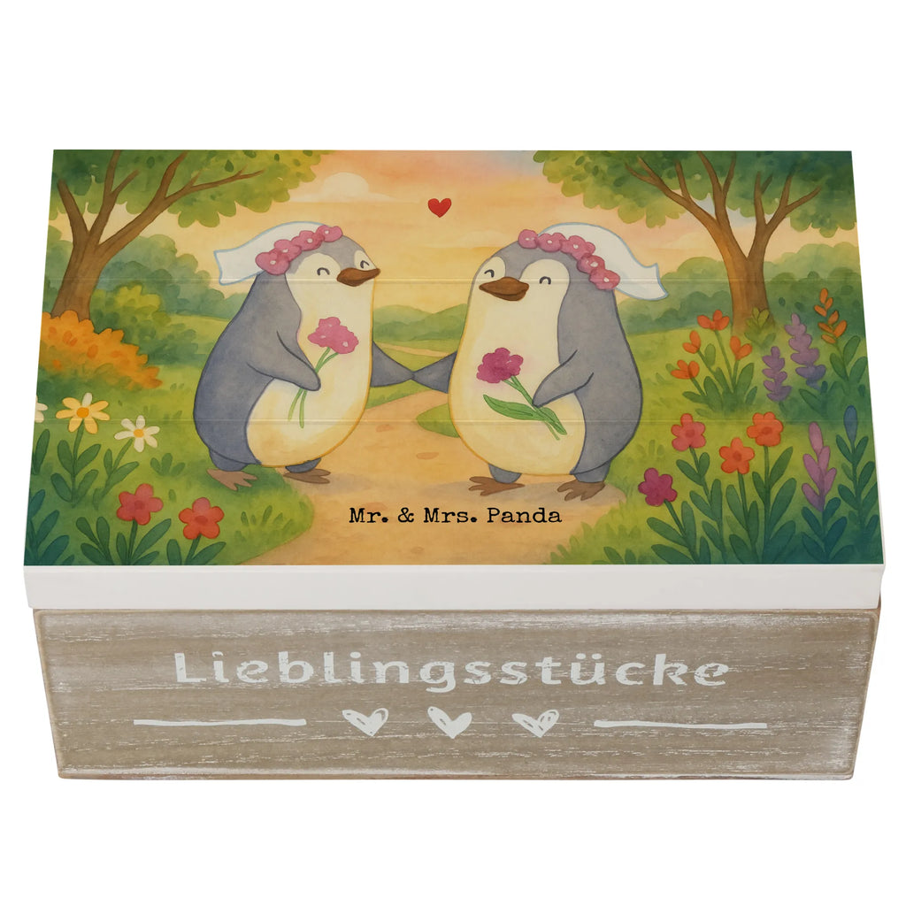 Holzkiste Pinguine Lesbian Pride Design Kiste, Schatulle, Dekokiste, Geschenkdose, Schatzkiste, Erinnerungsbox, XXL, Truhe, Holzkiste, Erinnerungskiste, Geschenkbox, Aufbewahrungsbox, Hochzeit, Hochzeitsgeschenk, Ehe, Hochzeitsfeier, Trauung, Trauungsgeschenk, Hochzeitskarte, Verlobungsfeier, Verlobungsgeschenk, Hochzeitsgeschenkideen, Hochzeitsgeschenke für Brautpaar, Gleichgeschlechtliche Hochzeit