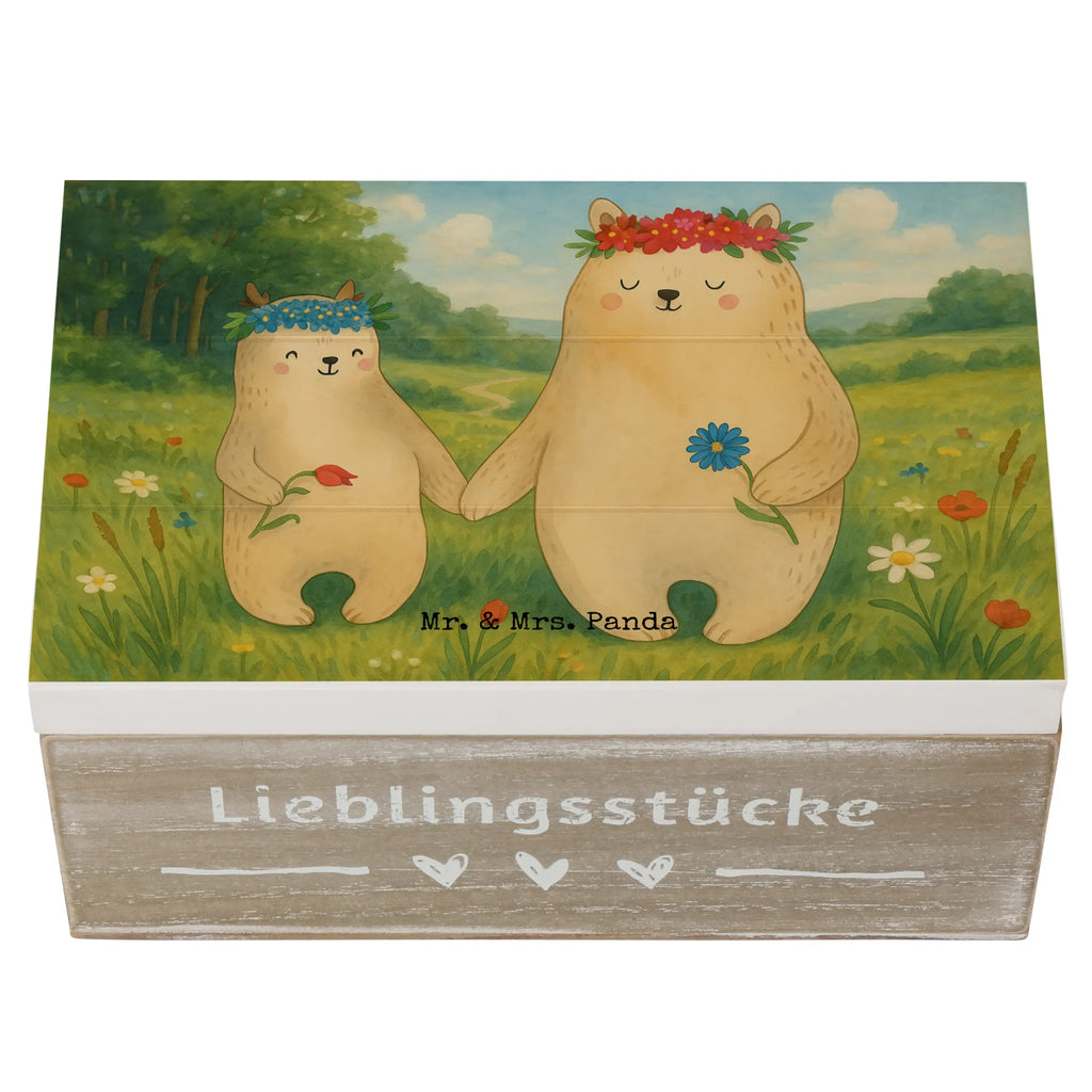 Wooden chest Bears with flower crown Design Aufbewahrungsbox, Schatzkiste, Schatulle, Geschenkbox, XXL, Holzkiste, Dekokiste, Erinnerungsbox, Erinnerungskiste, Kiste, Geschenkdose, Truhe, Familie, Vatertag, Muttertag, Bruder, Schwester, Mama, Papa, Oma, Opa, Mutter, Lieblingsmama, Lieblingsmensch, Vorbild, Geschenk Mama. Muttertag, weltbeste Mama, Family, Bären, beste Mutter, Tochter, Bär, Kinder, Töchter, Kind, Mami, Mutti