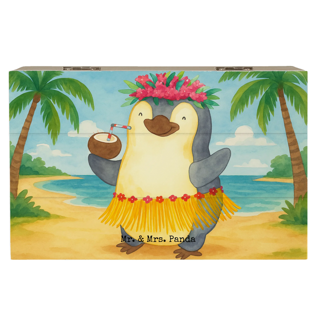 Skrzynia drewniana Pingwin z Kokosem Design Geschenkdose, Schatulle, Geschenkbox, Kiste, Holzkiste, Erinnerungskiste, Dekokiste, Schatzkiste, Truhe, XXL, Aufbewahrungsbox, Erinnerungsbox, Pinguin, Kokosnuss, Aloha, Hawaii, Pinguine, Urlaub
