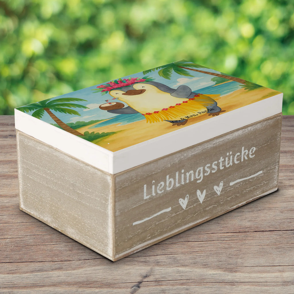 Skrzynia drewniana Pingwin z Kokosem Design Geschenkdose, Schatulle, Geschenkbox, Kiste, Holzkiste, Erinnerungskiste, Dekokiste, Schatzkiste, Truhe, XXL, Aufbewahrungsbox, Erinnerungsbox, Pinguin, Kokosnuss, Aloha, Hawaii, Pinguine, Urlaub