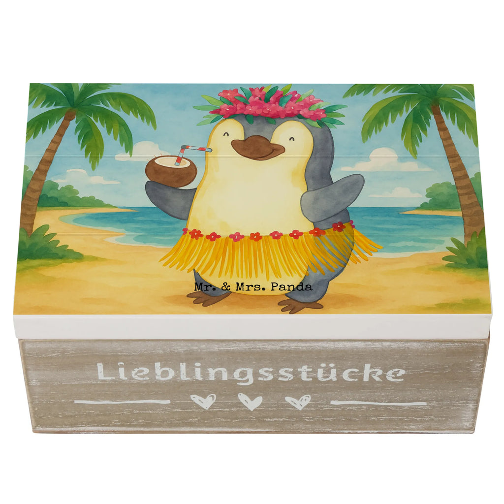 Skrzynia drewniana Pingwin z Kokosem Design Geschenkdose, Schatulle, Geschenkbox, Kiste, Holzkiste, Erinnerungskiste, Dekokiste, Schatzkiste, Truhe, XXL, Aufbewahrungsbox, Erinnerungsbox, Pinguin, Kokosnuss, Aloha, Hawaii, Pinguine, Urlaub