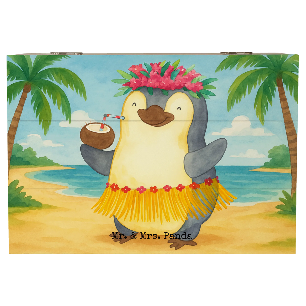 Skrzynia drewniana Pingwin z Kokosem Design Geschenkdose, Schatulle, Geschenkbox, Kiste, Holzkiste, Erinnerungskiste, Dekokiste, Schatzkiste, Truhe, XXL, Aufbewahrungsbox, Erinnerungsbox, Pinguin, Kokosnuss, Aloha, Hawaii, Pinguine, Urlaub