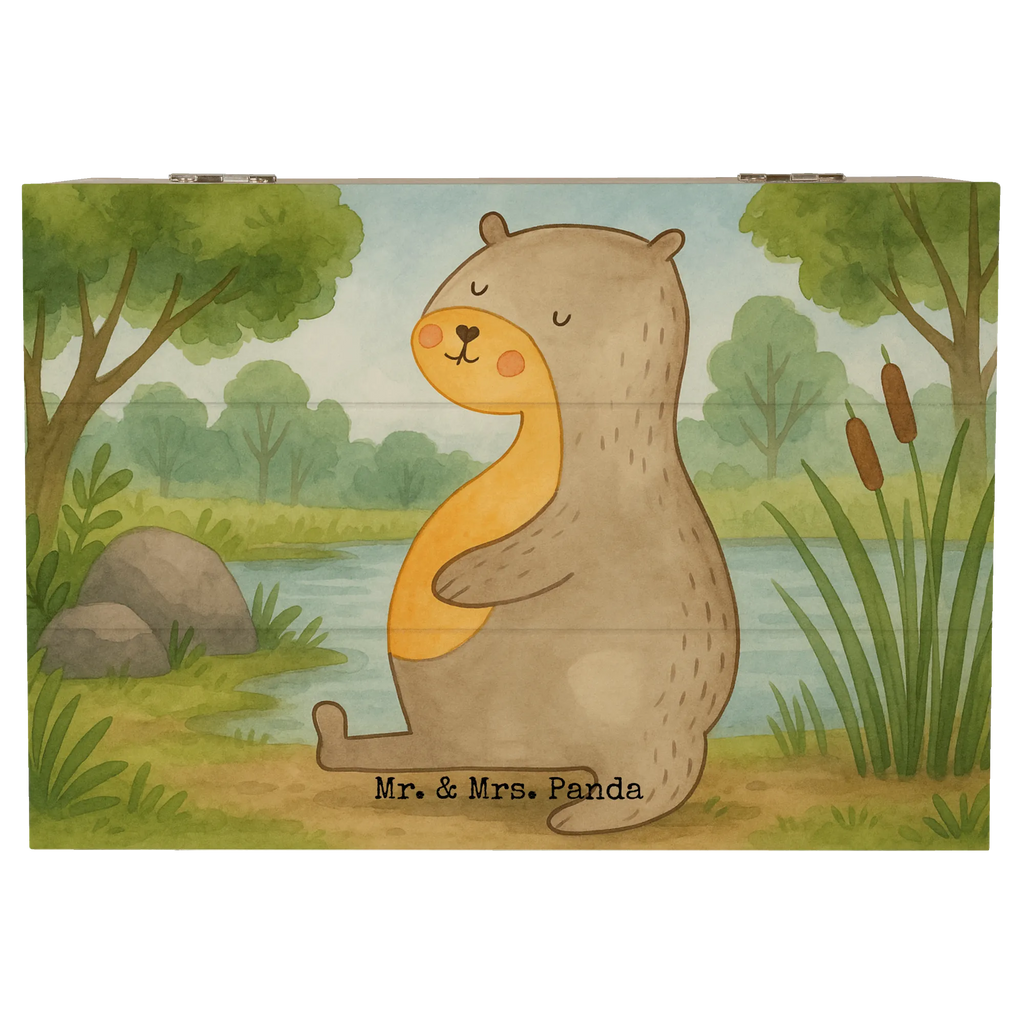 Wooden chest otter Belly Design Erinnerungsbox, Truhe, Schatzkiste, Kiste, Aufbewahrungsbox, Schatulle, Erinnerungskiste, Geschenkdose, Holzkiste, Dekokiste, Geschenkbox, XXL, Otter, Fischotter, Seeotter, Otter Seeotter See Otter