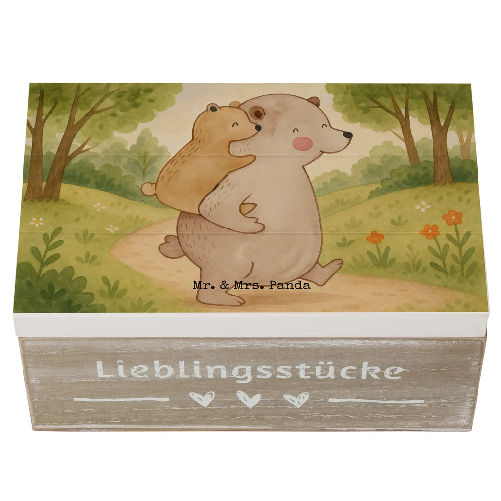 Holzkiste Papa Bär Design Truhe, Erinnerungsbox, Kiste, Schatulle, XXL, Schatzkiste, Geschenkbox, Aufbewahrungsbox, Dekokiste, Geschenkdose, Holzkiste, Erinnerungskiste, Familie, Vatertag, Muttertag, Bruder, Schwester, Mama, Papa, Oma, Opa, Onkel, Vater, Vati, Geburtstag, Geschenk, Papi