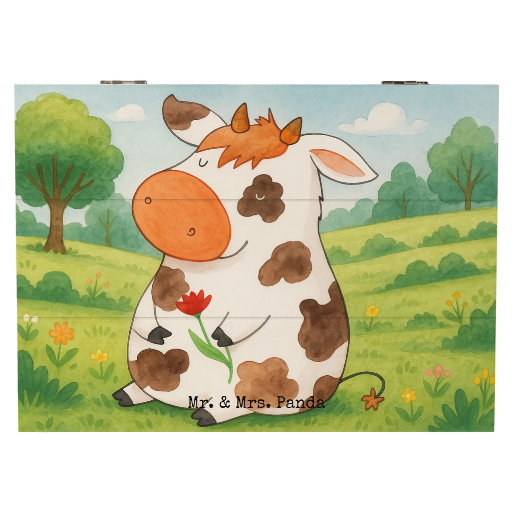 Holzkiste Kuh Design Geschenkbox, Aufbewahrungsbox, Erinnerungskiste, Dekokiste, XXL, Kiste, Erinnerungsbox, Geschenkdose, Truhe, Holzkiste, Schatzkiste, Schatulle, Bauernhof, Hoftiere, Landwirt, Landwirtin, Hof, Motivtion, Träume, Milchkuh, Milch, Magie, Flausen, Kuh, Kühe, Spruch