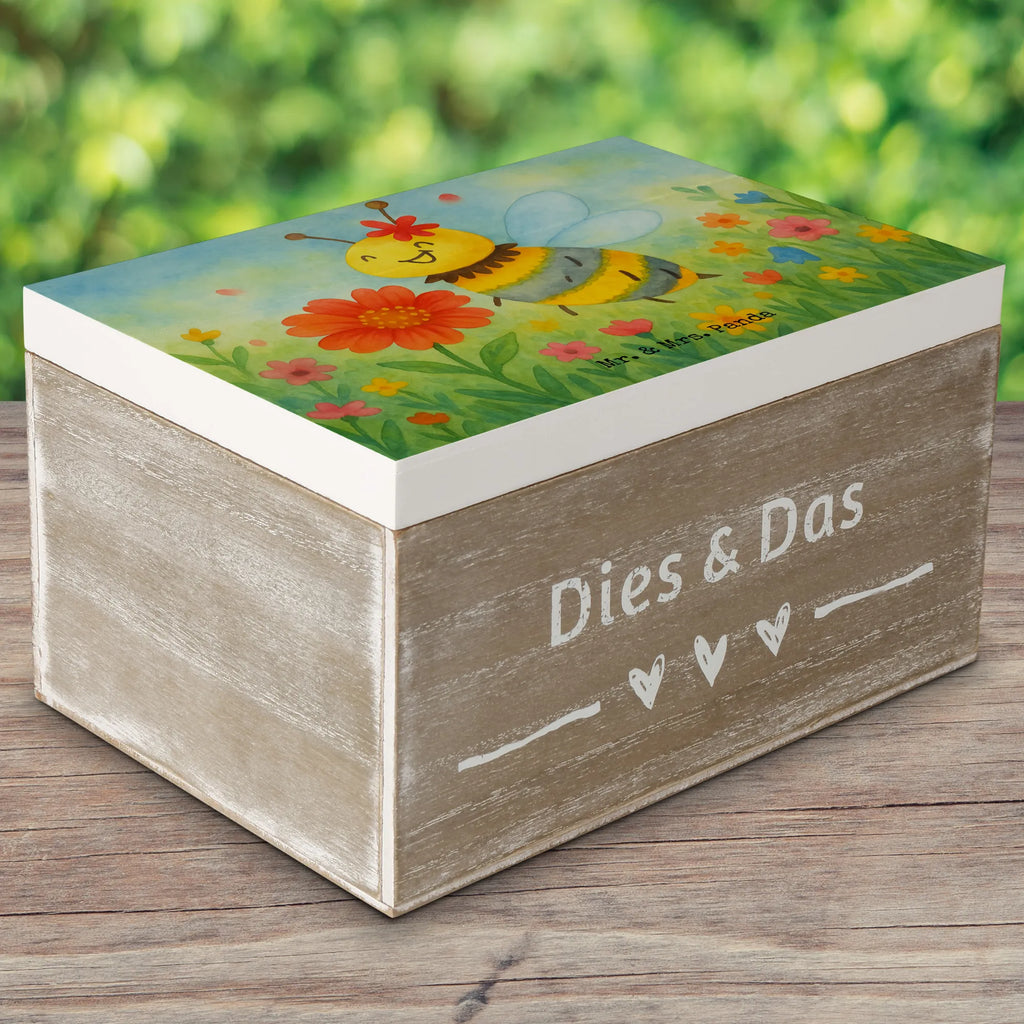 Holzkiste Biene Blume Design Geschenkdose, Schatzkiste, Erinnerungskiste, Kiste, Dekokiste, XXL, Schatulle, Holzkiste, Aufbewahrungsbox, Geschenkbox, Truhe, Erinnerungsbox, Biene, Wespe, Hummel