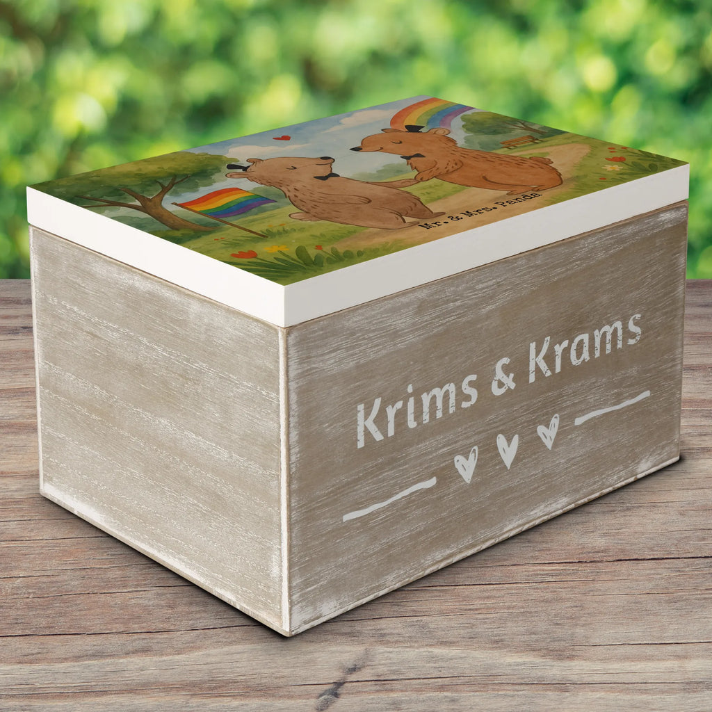 Holzkiste Bären Gay Pride Design Erinnerungskiste, Geschenkbox, Truhe, Geschenkdose, XXL, Kiste, Aufbewahrungsbox, Schatulle, Schatzkiste, Holzkiste, Erinnerungsbox, Dekokiste, Hochzeit, Hochzeitsgeschenk, Ehe, Hochzeitsfeier, Trauung, Trauungsgeschenk, Hochzeitskarte, Verlobungsfeier, Verlobungsgeschenk, Hochzeitsgeschenkideen, Hochzeitsgeschenke für Brautpaar